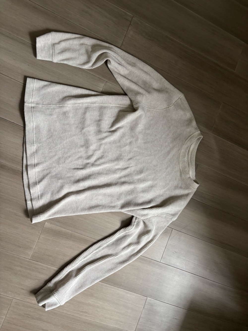 Classic Cream Waffle Knit Women's Sweater